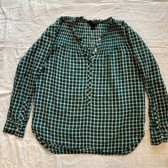 J. Crew Green Plaid Long sleeve Shirt - Picture 1 of 5